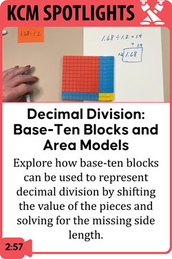 Decimal: Building Understanding of Decimal Division through Base-Ten Blocks and Area Models